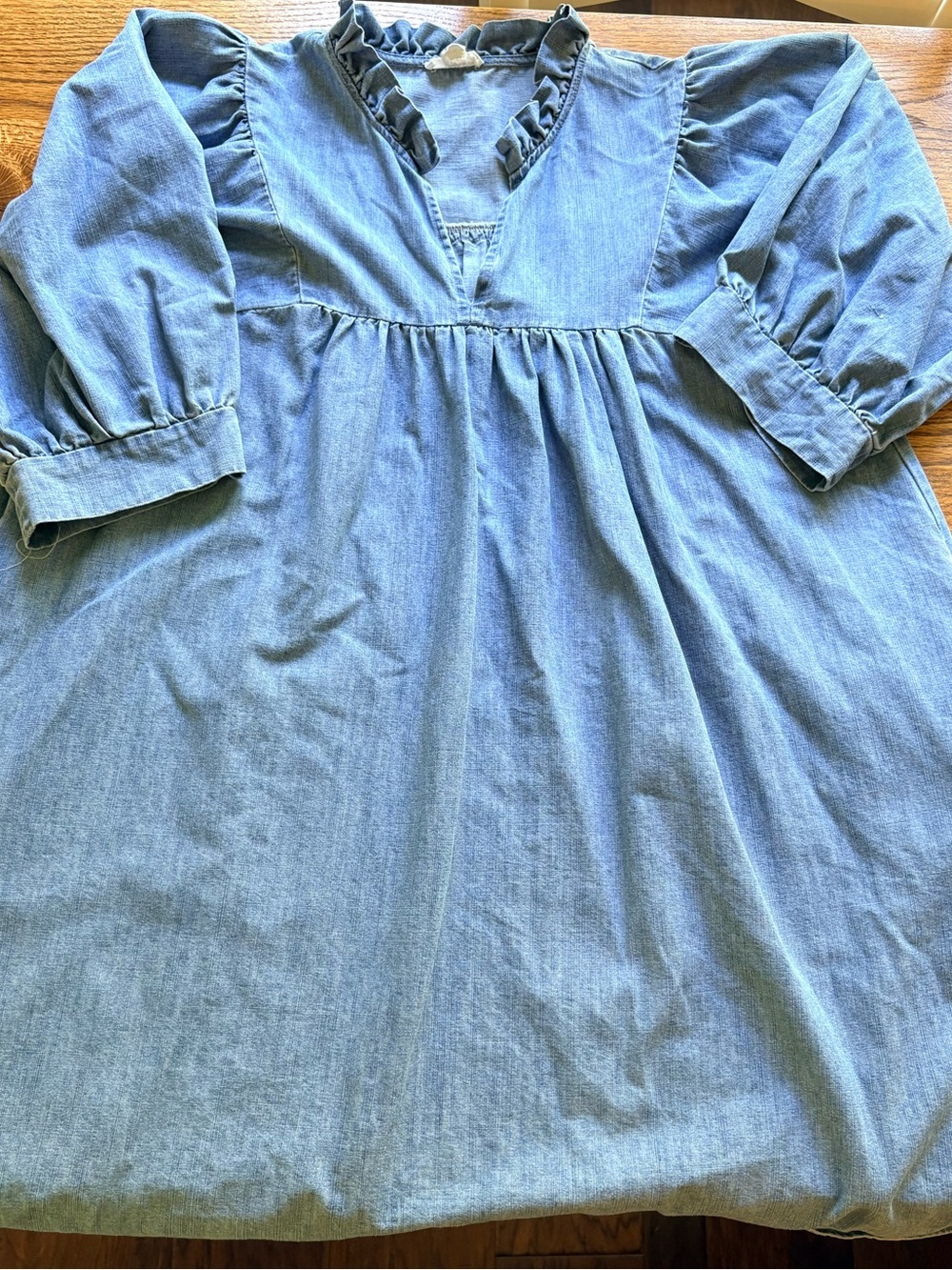 Chic Soul Can’t Be Held Down Dress- blue denim- 1X- worn twice. - Picture 3 of 13